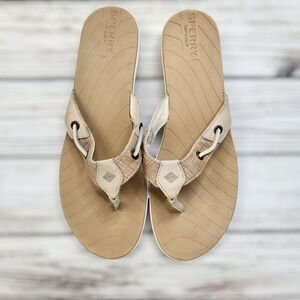 Sperry Top - Sider Seabrook Tan Flip Flops Size US 10 Beach